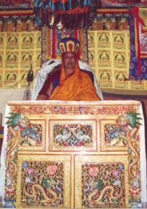 25" Tibet Buddhist Thangka Yungdrung Bon Monastery Abbot Menri Trizin Rinpoche